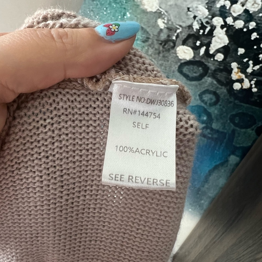 Davi & Dani | Neutral Batwing lightweight cardigan - Picture 7 of 7